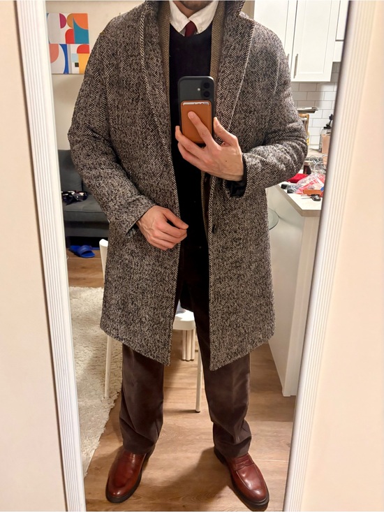 Other - The Modern Classic: Zara Herringbone Overcoat